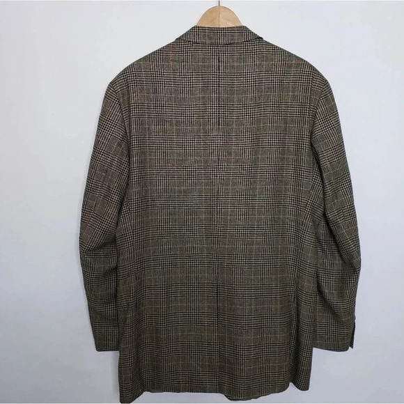 P.O.S.H. Newport Beach Brown Plaid Print Sz. 43T - Picture 2 of 11